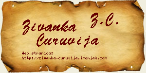Živanka Ćuruvija vizit kartica